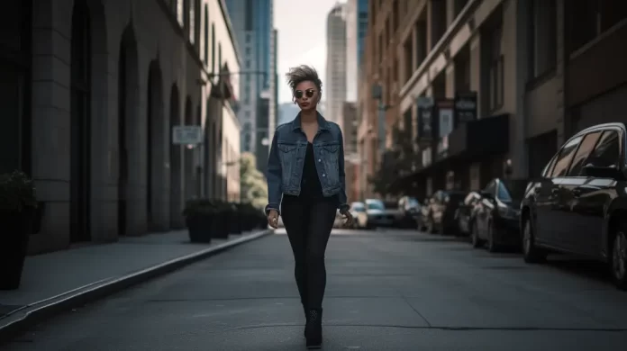 Leggings with Jean Jacket