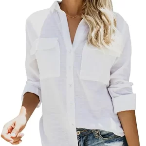 White button up shirt Spring Capsule Wardrobe 2023